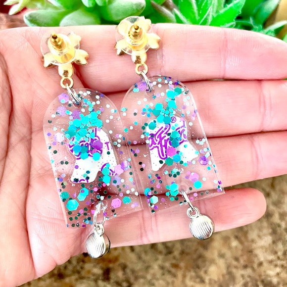 Lisa Frank Rainbow Unicorn Acrylic Earrings - Picture 5 of 5